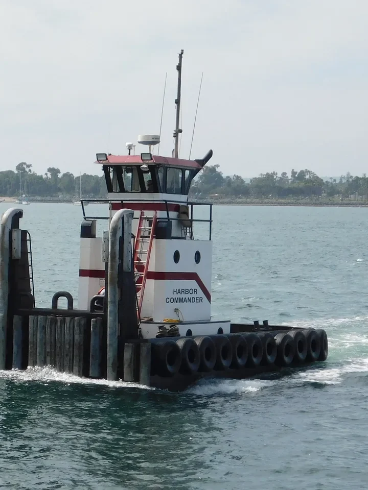 Working tugboat crossing San Diego Bay
