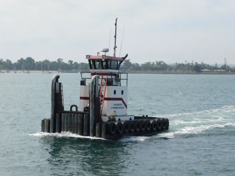Working tugboat crossing San Diego Bay
